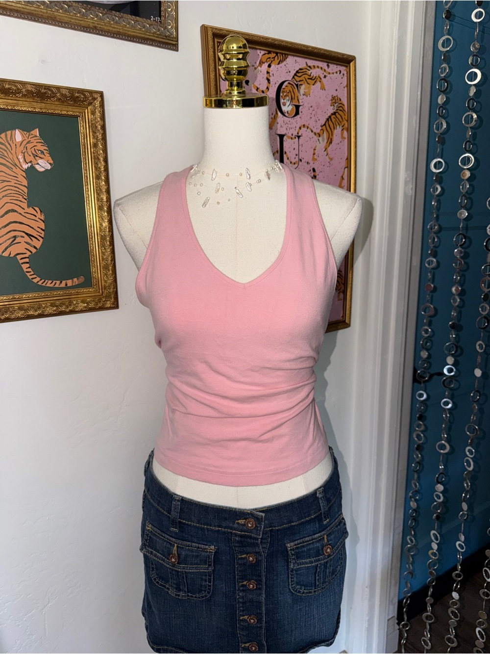 Vintage Y2K Pink Athletic Tank Top